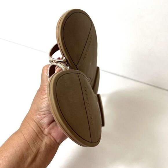 Franco Sarto Summer Sandals Synthetic Womens Sz 8.5M Sling Back Toe Ring Strappy - Picture 7 of 10